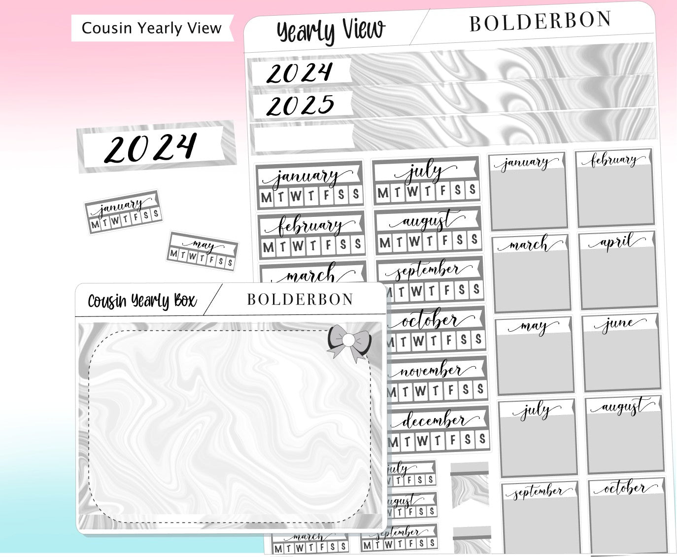 2024 Planner Hobonichi Cousin Daily Washi Strip Stickers – Shine Sticker  Studio