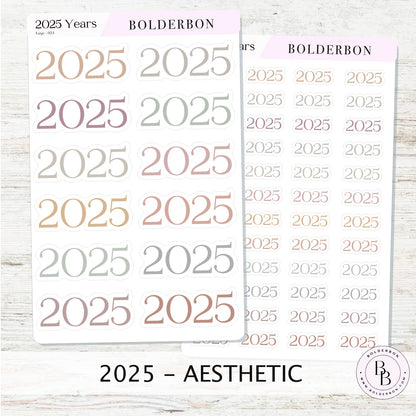 2025 YEAR - AESTHETIC  || Script Planner Stickers