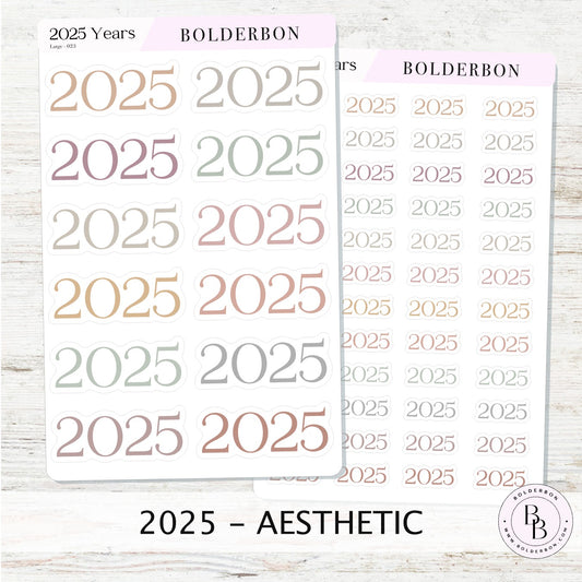 2025 YEAR - AESTHETIC  || Script Planner Stickers