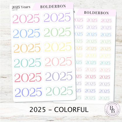 2025 YEAR - COLORFUL  || Script Planner Stickers