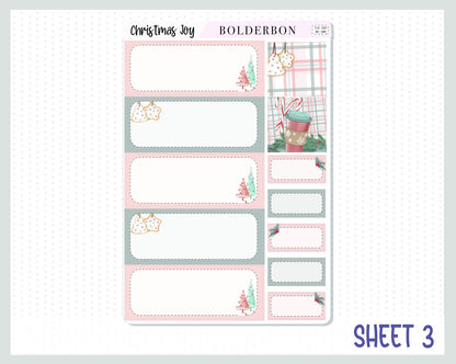 CHRISTMAS JOY 7x9 Daily Duo || Fall Planner Sticker Kit for Erin Condren, Autumn