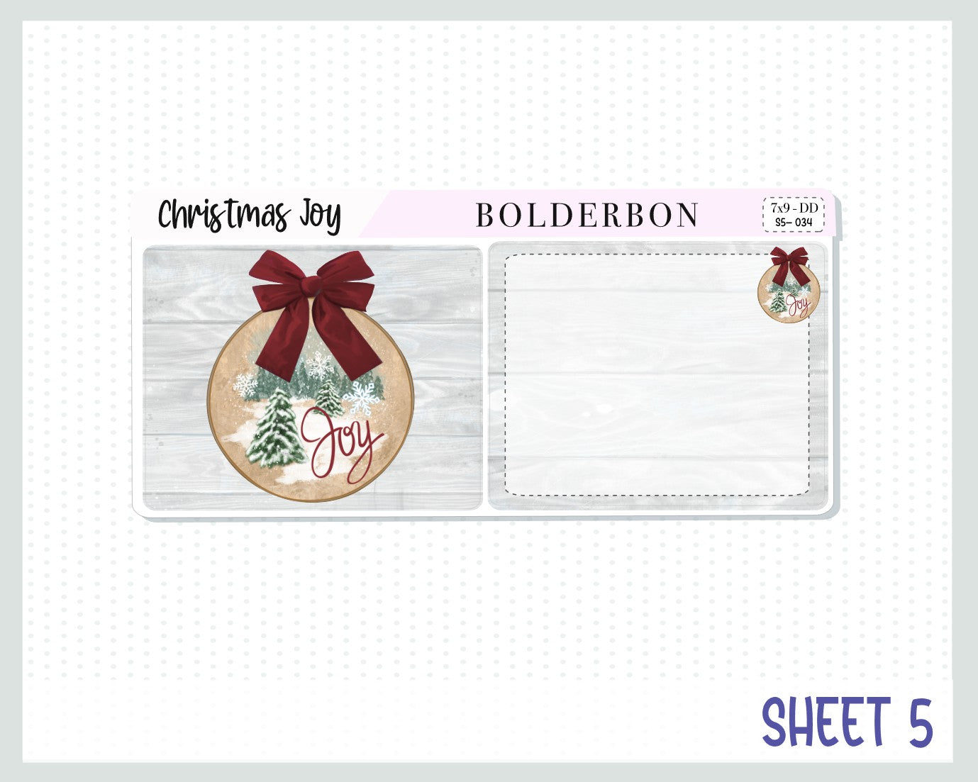 CHRISTMAS JOY 7x9 Daily Duo || Fall Planner Sticker Kit for Erin Condren, Autumn