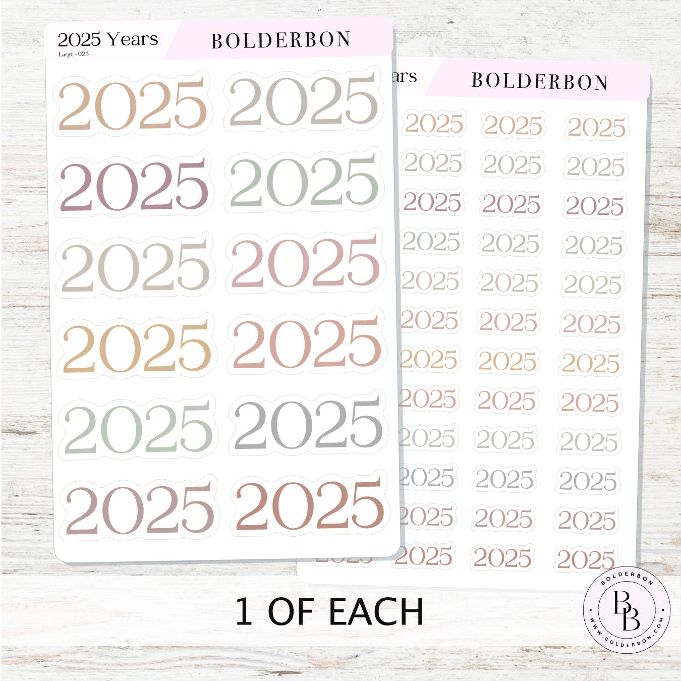 2025 YEAR - AESTHETIC  || Script Planner Stickers