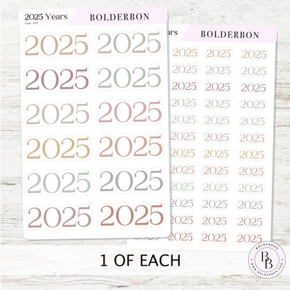 2025 YEAR - AESTHETIC  || Script Planner Stickers