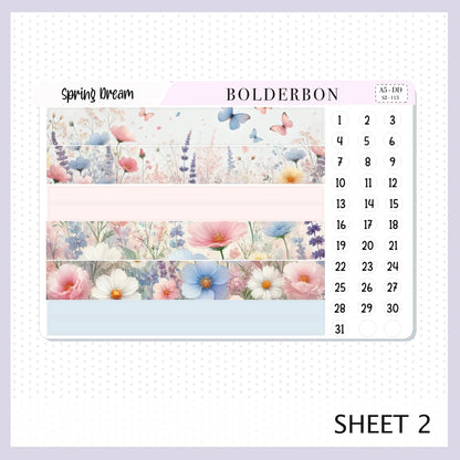 SPRING DREAM || A5 Daily Duo Planner Sticker Kit