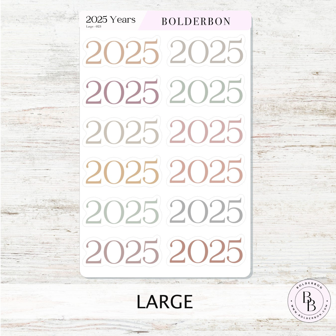 2025 YEAR - AESTHETIC  || Script Planner Stickers