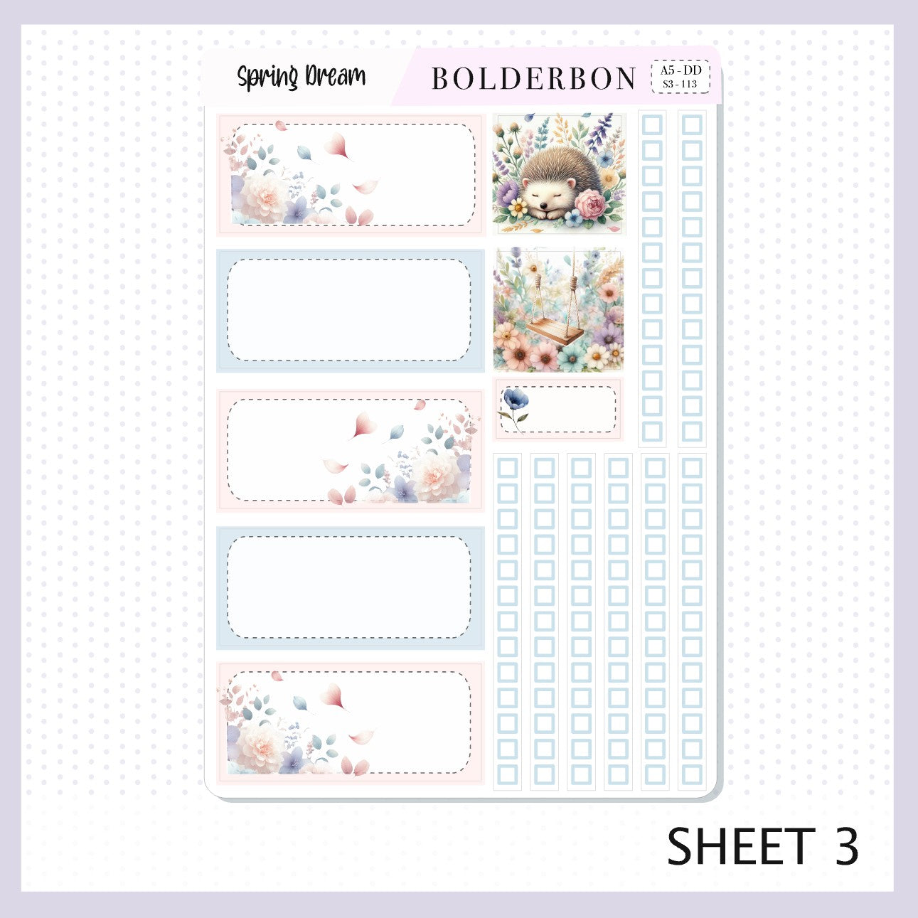 SPRING DREAM || A5 Daily Duo Planner Sticker Kit