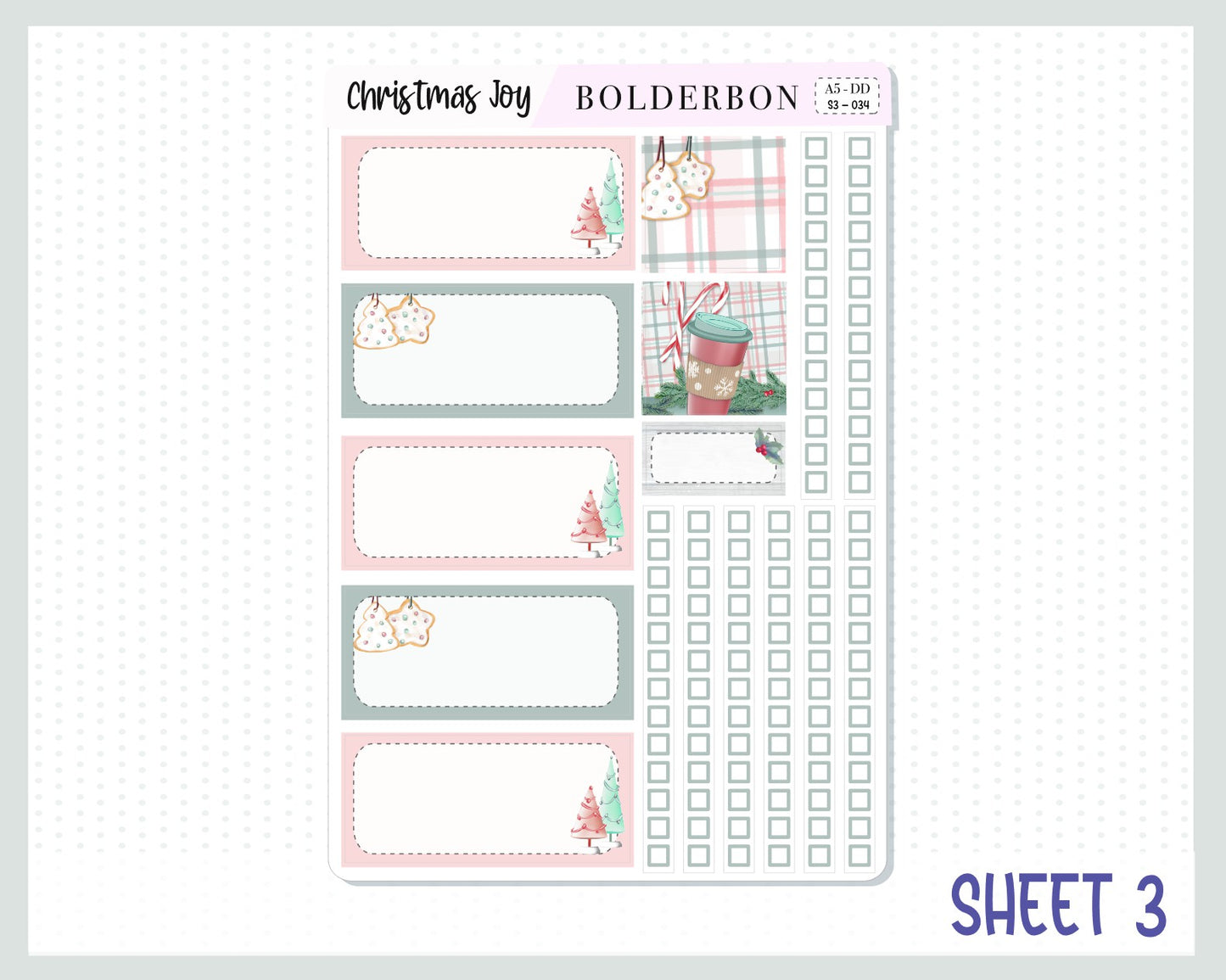 CHRISTMAS JOY || A5 Daily Duo Planner Sticker Kit