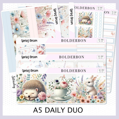 SPRING DREAM || A5 Daily Duo Planner Sticker Kit