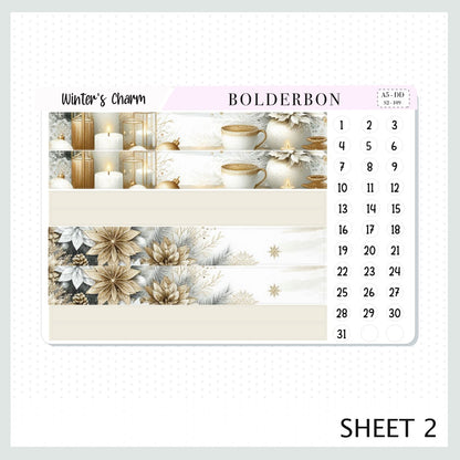 WINTER'S CHARM || A5 Daily Duo Planner Sticker Kit