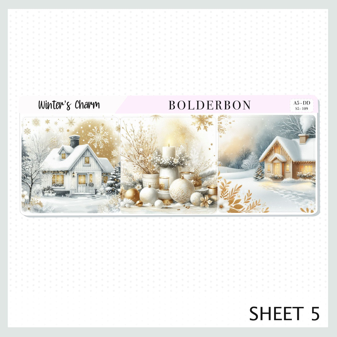 WINTER'S CHARM || A5 Daily Duo Planner Sticker Kit