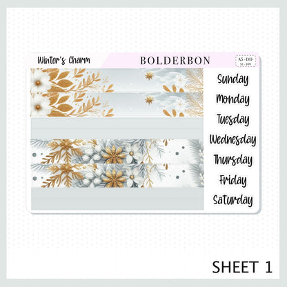 WINTER'S CHARM || A5 Daily Duo Planner Sticker Kit