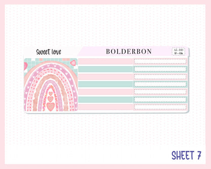 SWEET LOVE || A5 Daily Duo Planner Sticker Kit