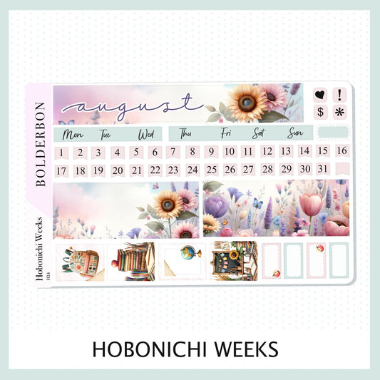 AUGUST Hobonichi Weeks || Monthly Planner Stickers, Academia