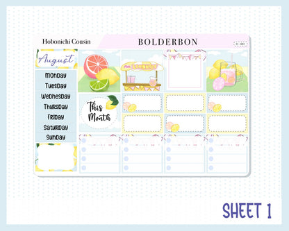 AUGUST || Hobonichi Cousin Planner Sticker Kit