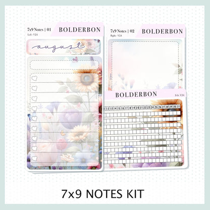 AUGUST 7x9 Notes Kit || Planner Sticker Kit for Erin Condren Dashboard