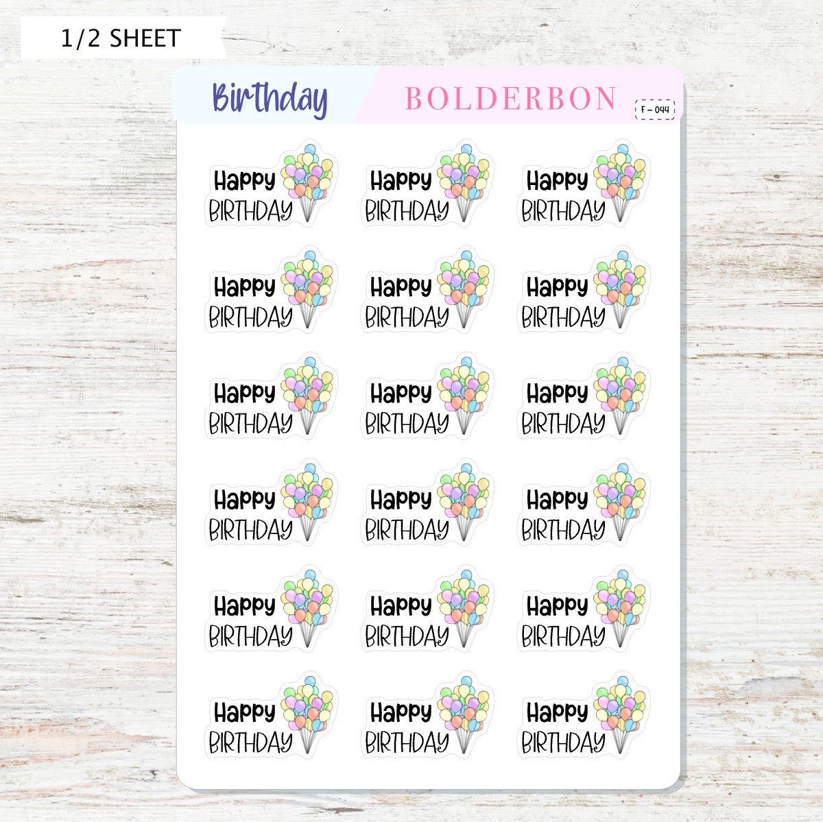 HAPPY BIRTHDAY BALLOON  || Planner Stickers