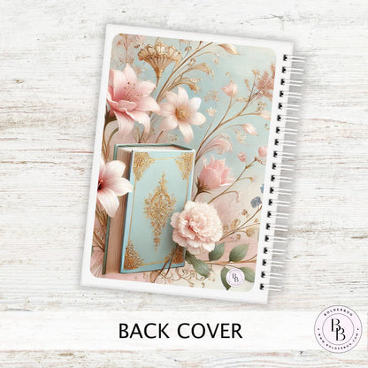 FLORAL BOOK Reusable Sticker Album || 5x7 Coil Bound Sticker Book, Perfect Gift for Book Lover