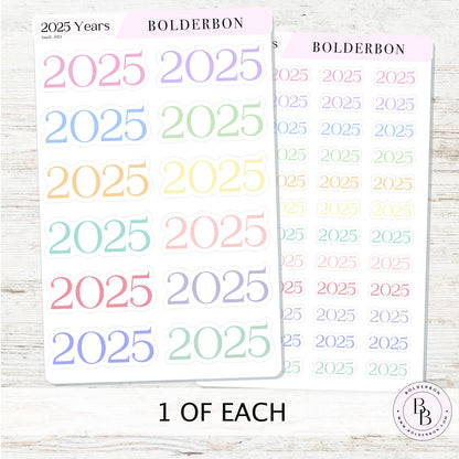 2025 YEAR - COLORFUL  || Script Planner Stickers