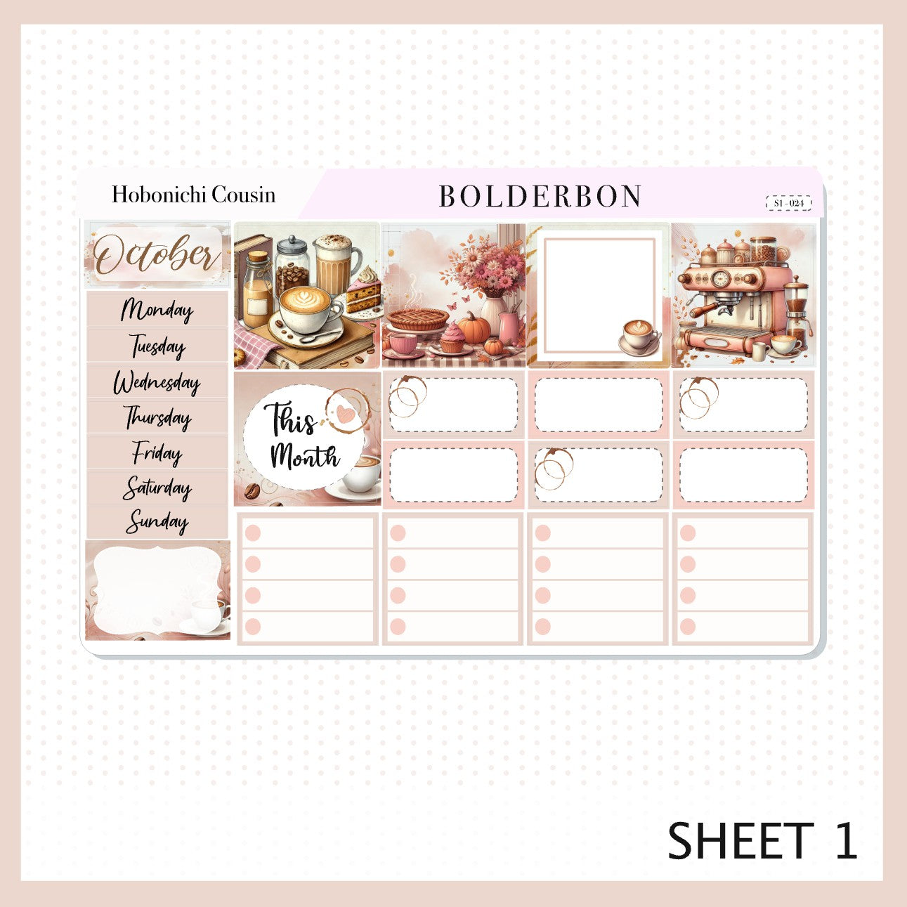 OCTOBER Hobonichi Cousin and A5 Day Free || Monthly Planner Sticker Kit