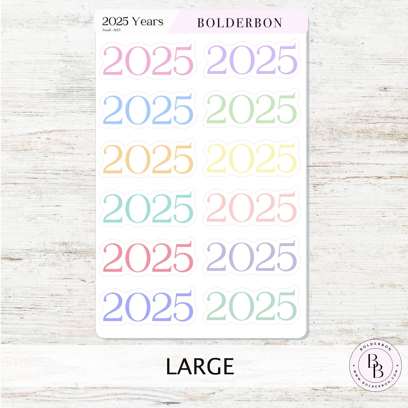 2025 YEAR - COLORFUL  || Script Planner Stickers