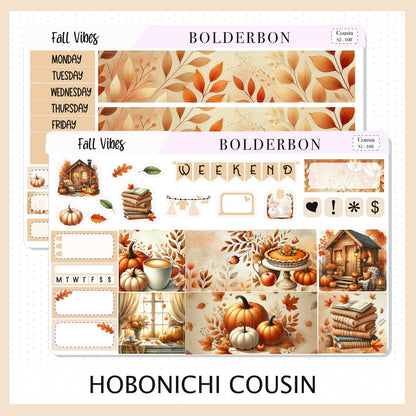 FALL VIBES Hobonichi Cousin || Planner Sticker Kit