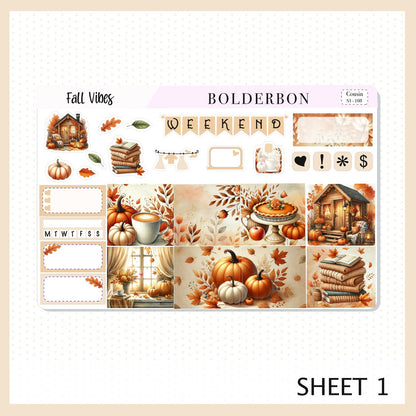 FALL VIBES Hobonichi Cousin || Planner Sticker Kit