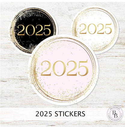 2025 CIRCLE STICKER || Vinyl Sticker, Decal, Laptop, Planner Sticker, Hobonichi, High Quality Laminated, 3 Inches