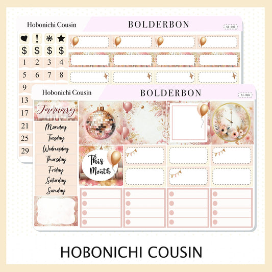 JANUARY Hobonichi Cousin and A5 Day Free || Monthly Planner Sticker Kit