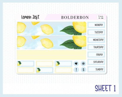 LEMON ZEST || Hobonichi Cousin Planner Sticker Kit