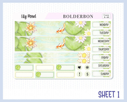 LILY POND || Hobonichi Cousin Planner Sticker Kit