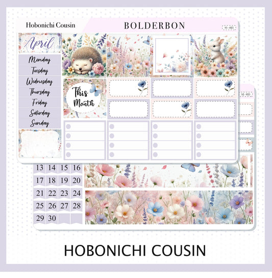 APRIL Hobonichi Cousin and A5 Day Free || Monthly Planner Sticker Kit