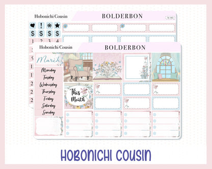 MARCH Hobonichi Cousin and A5 Day Free || Monthly Planner Sticker Kit