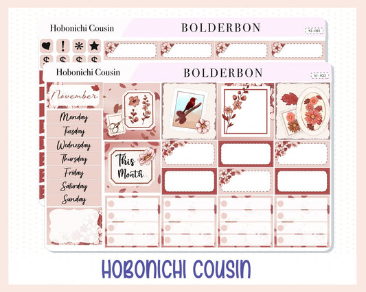 NOVEMBER Hobonichi Cousin and A5 Day Free || Monthly Planner Sticker Kit