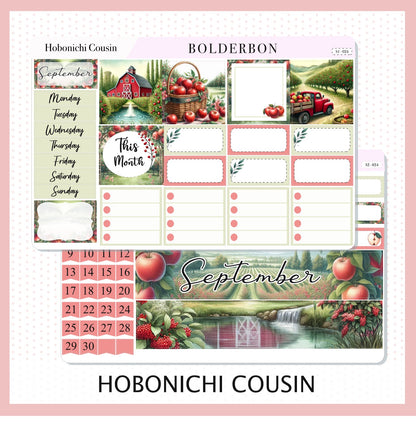 SEPTEMBER Hobonichi Cousin and A5 Day Free || Monthly Planner Sticker Kit