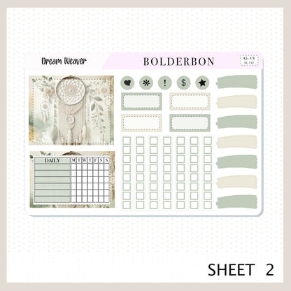 DREAM WEAVER "A5 Compact Vertical" || Planner Sticker Kit