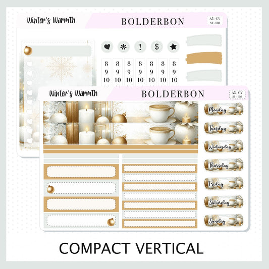 WINTER'S WARMTH  "A5 Compact Vertical" || Planner Sticker Kit