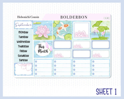 SEPTEMBER Hobonichi Cousin and A5 Day Free || "Koi Pond" Monthly Planner Sticker Kit