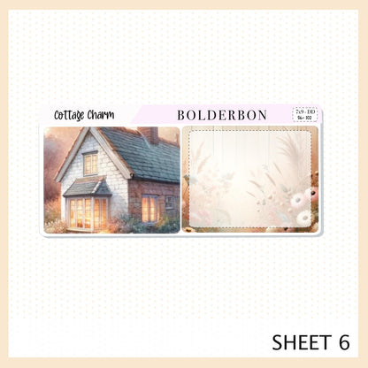 COTTAGE CHARM 7x9 Daily Duo || Planner Sticker Kit for Erin Condren