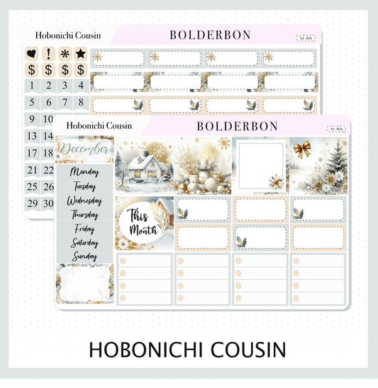 DECEMBER Hobonichi Cousin and A5 Day Free || Monthly Planner Sticker Kit