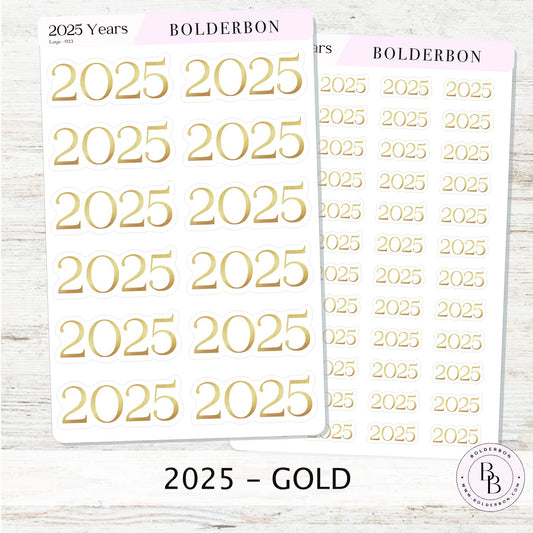 2025 YEAR - GOLD  || Script Planner Stickers