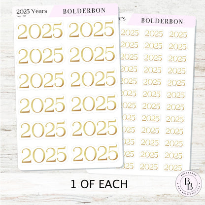 2025 YEAR - GOLD  || Script Planner Stickers