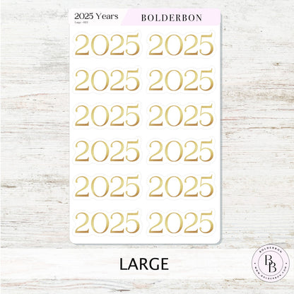 2025 YEAR - GOLD  || Script Planner Stickers