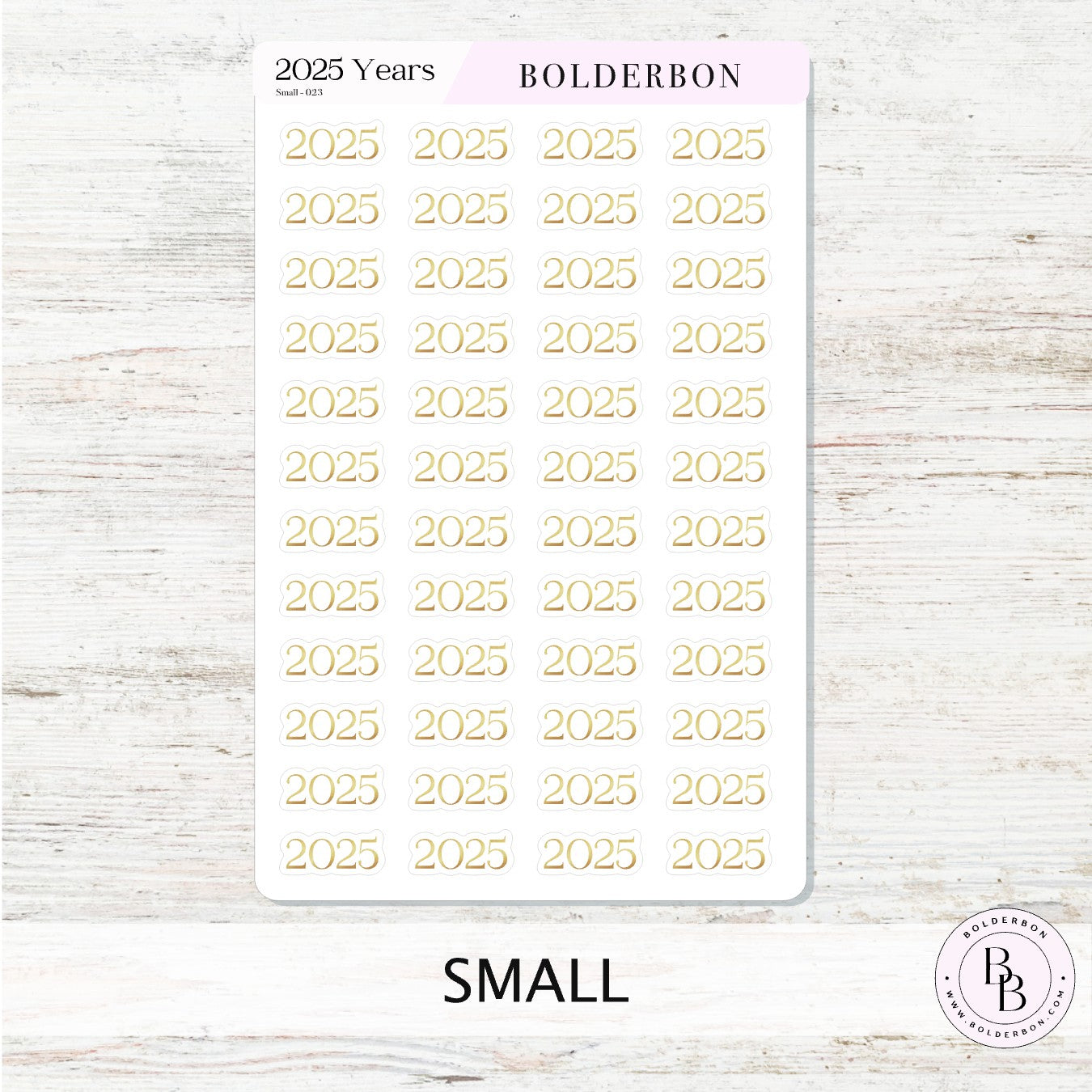 2025 YEAR - GOLD  || Script Planner Stickers