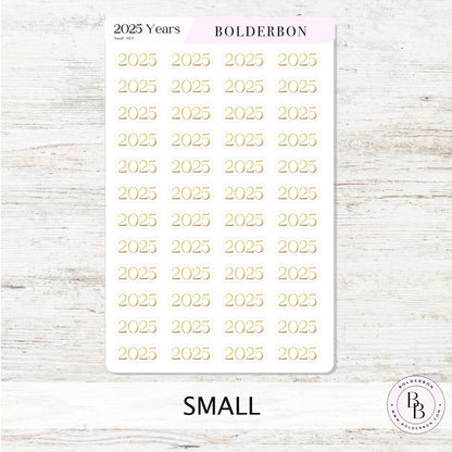 2025 YEAR - GOLD  || Script Planner Stickers