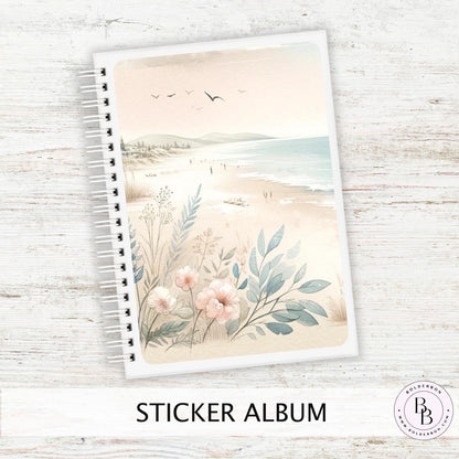 GENTLE WAVES Reusable Sticker Album || 5x7 Reusable Coil Sticker Book