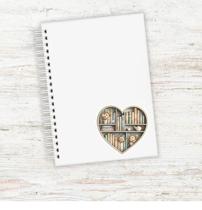 HEART BOOKSHELF Vinyl Sticker || Book Lover Vinyl Sticker, Unique Bookish Gift - Perfect for Planners, Journals, laptops and More!