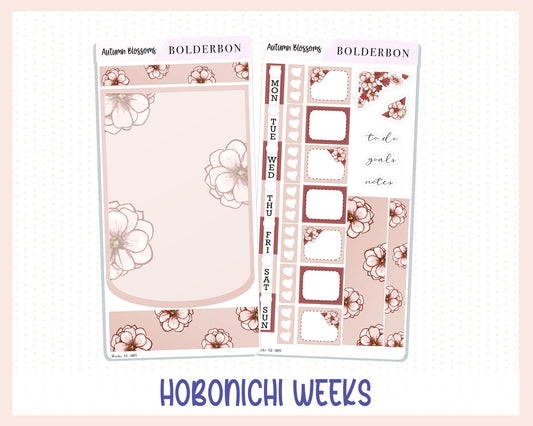 AUTUMN BLOSSOMS Hobonichi Weeks || Weekly Planner Sticker Kit