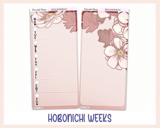 FIRESIDE FLORA Hobonichi Weeks || Weekly Planner Sticker Kit