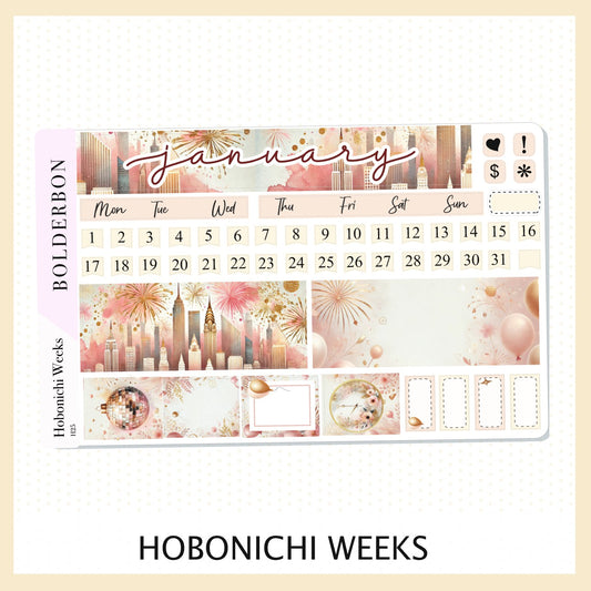 JANUARY Hobonichi Weeks || Golden Hour, Monthly Planner Stickers